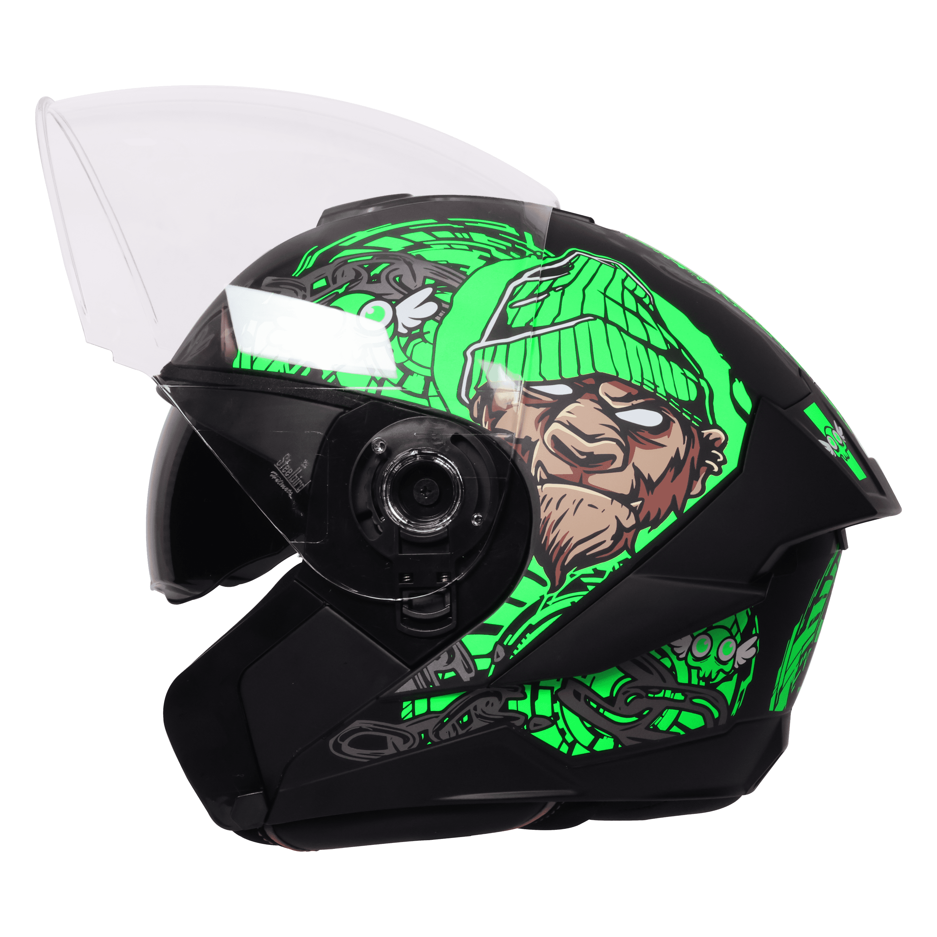 SBA-10 ISS MAD APE GLOSSY BLACK WITH GREEN